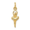 thumbnail image 3 of Real 14kt Yellow Gold Polished Ballerina Charm Pendant; for Adults and Teens; for Women and Men, 3 of 4