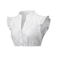 thumbnail image 4 of Oktoberfest Dirndl Blouse Women 2025 Eyelet Button V Neck Dirndl Shirt Oktoberfest Top Traditional Outfit, 4 of 7