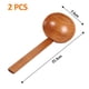 thumbnail image 2 of Cuchara de mango largo hecha a mano cuchara de madera natural La cuchara de sopa de estilo chino es muy adecuada para restaurante sopa familiar gachas de ramen olla caliente marrón 2 piezas, 2 of 6