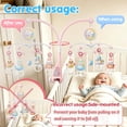 thumbnail image 3 of Mini Tudou Baby Musical Crib Mobile with Timing Function Projector and Lights,Hanging Rotating Rattles and Remote Control Music Box with 150 Melodies,Toy for Newborn 0-24 Months, 3 of 12