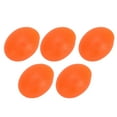 thumbnail image 2 of 5 pelotas de silicona para agarre de mano, para ejercicios de fuerza de muñeca, masajeador fortalecedor de agarre, color naranja (20 grados), forma de huevo (ovalada)., 2 of 14