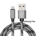 thumbnail image 4 of Bearachild Cable USB trenzado de nailon tipo C para cable de sincronización de datos de carga rápida para Pro Cable USB A72 X50 tipo C Teléfono y Comunicación rosa roja, 4 of 6