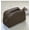 dove grey, variant on Genuine Cowhide Leather Litchi Grain Double-Zip Cosmetic Case, Women's Top-handle Storage Bag, Makeup Pouch