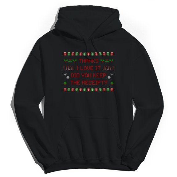 Haywood & Main Thanks… Graphic Black Men's Cotton Pullover Hoodie