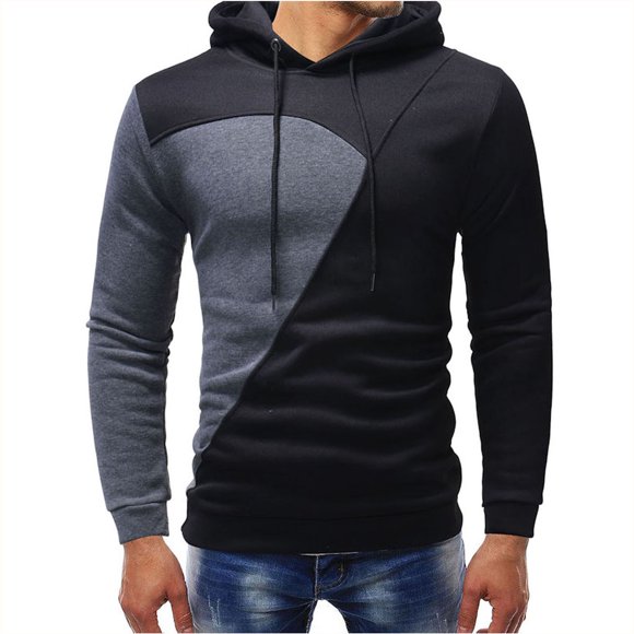MSJUHEG Hoodies For Men Mens Hoodies Men Outwear Autumn And Winter Hoodie Warm Coat Jacket Hooded Sweatshirt Sweater Cotton Mens Hoodie, Mens Hoodies Pullover Dark Gray Xl