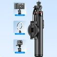 thumbnail image 4 of Retractable Aluminum Alloy Selfie Stick Gimbal with Stabilizer, Tripod & Phone Holder - 75cm Extended, 19cm Folded - For Travel, Live Streaming, Photography & Video Conferencing, 4 of 9