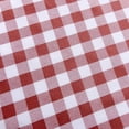 thumbnail image 4 of Designer Home Window Panel Curtain Checkered Kitchen Drape Tie-Up Shade Plaid Gingham Check Burgundy 42" X 63", 4 of 6
