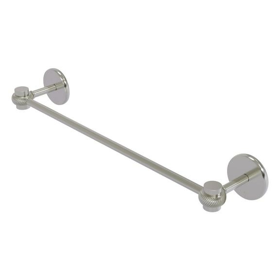 Satellite Orbit One Collection Towel Bar with Twisted Accents - Satin Nickel / 18 Inch