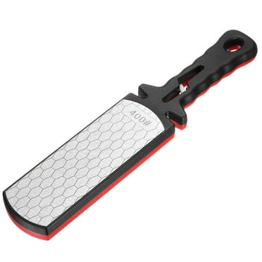 Uxcell 400/1000 Grit Handheld Diamond Sharpening Stone Double-Sided Whetstone 5-In-1 Sharpener Tool Black Red