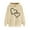 Beige01, variant on Erwazi Women Drawstring Hoodies Valentine's Day Heart Print Hooded Sweatshirts Casual Loose Pullover Tops