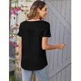thumbnail image 4 of Camiseta Zeagoo de manga corta para mujer, talla XL, negra, 4 of 5