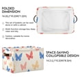 thumbnail image 2 of Yayeee Canvas Storage Basket with Handles for Shelves Fabric Bins Closet Organizer, Red Butterflies, 2 of 8
