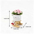 thumbnail image 2 of Gumesh Cute Face Planters Succulent Pots, Funny Rocking Chair Reading Head Flower Planter Cactus Pot with Drainage Hole for Indoor Outdoor Plants, Unique Plant Lover Gifts, 2 of 5