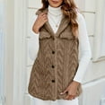 thumbnail image 4 of Pyhlmscde Women's 2025 Winter Fleece Long Vest Jackets Outerwear, Womens Tops, Puffer Vest Women, Fall Coats, 4 of 6