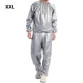 thumbnail image 1 of Combinaison de Sauna pour Adultes pour Salon à Domicile Exercice Course Jogging Sueur Veste de Perte de Poids Réutilisable Lavable Combinaisons de Sport Vêtements Équipement de Sport Argent TTG, 1 of 9