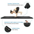thumbnail image 2 of Matladin 8' Folding Gymnastics Gym Exercise Aerobics Mat, 8ft x 2ft x 2in PU Leather Tumbling Mats (Black), 2 of 7