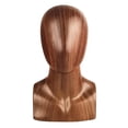 thumbnail image 3 of Cabeza de maniquí masculino profesional, duradera, de PRFV, de 13'' de alto, modelo para sombreros grano de madera, 3 of 6