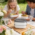 thumbnail image 1 of Fufafayo Large Capacity Lunch Box, Plastic Food Storage Container With Handle, Microwave Safe Bento Box, Double Layer Meal Prep Container For Office Study Picnic, 1 of 6