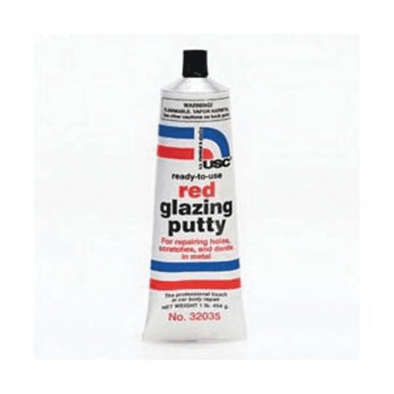 US Chemical 32035 Red Glazing Putty, 1 lb Tube, Paste/Gel