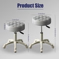 thumbnail image 4 of solautey Round Rolling Stool Chair PU Leather Height Adjustable Swivel Drafting Work SPA Shop Salon Stools with Wheels for SPA Salon Bar Cafe Home Office Stool, 4 of 8
