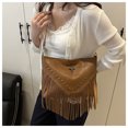 thumbnail image 4 of Sunyuer Fringe Purses for Women, Vintage PU Leather Tassel Purse Hobo Bag, Gothic Punk Studded Crossbody Bag Shoulder Bag, 4 of 11