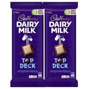 Cadbury Dairy Milk Top Deck Chocolate (Pack Of 2 x 180g EA) Made with real milk chocolate for a rich, creamy taste ...