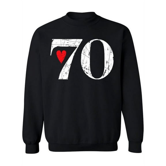Heart 70 Sweatshirt Women -Image by Shutterstock, Female Small
