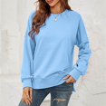 thumbnail image 2 of VBARHMQRT Rouge Hoodie 2024 Manches Longues Col Rond Épaule Chic Sweat-Shirt Fendu, 2 of 6
