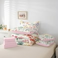thumbnail image 4 of 7 Piece Dragonfly Full Comforter Set,Colorful Floral Dragonfly Bedding Set,Watercolor Flower Bed in a Bag Rustic Country Wildlife Animal Bed Set with Fitted+Flat Sheet+Pillowcases, 4 of 5