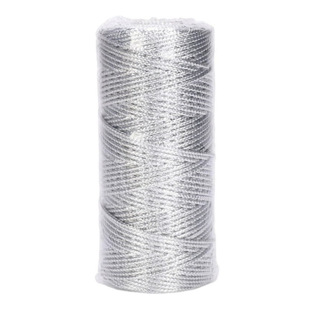 Hilo de envolver, hilo con brillantina, multiusos, portátil y duradero. Para panaderos. Plata
