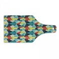 thumbnail image 1 of Abstract Cutting Board, Colorful Geometric Triangles Fractal Unusual Various Forms Hipster Graphic, Decorative Tempered Glass Cutting and Serving Board, Wine Bottle Shape, Multicolor, by Ambesonne, 1 of 1