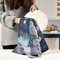thumbnail image 6 of SKYSONIC Christmas Snowman Kitchen Towels, 18 x 28 Inch Super Soft and Absorbent Dish Cloths for Washing Dishes, 1 PCS Reusable Multi-Purpose Microfiber Hand Towels for Kitchen, 6 of 7