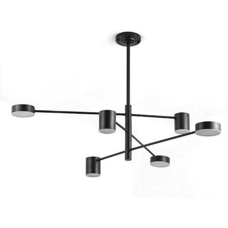 

Oukaning Modern Nordic 6-Head Black Branch Chandelier Metal Pendant Light Ceiling Lamp