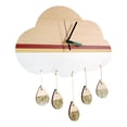 thumbnail image 2 of Reloj de pared BLESIY de madera colgante en forma de gota de lluvia, 2 of 7