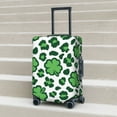 thumbnail image 2 of Lsque Leopard print St. Patrick's Day Printed Luggage Cover, Travel Luggage Protector,Scratch and Dirt Resistant, Fits 18-32 Inch Luggage - Medium, 2 of 9