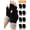 Black 4 Pairs, variant on 4 Pairs Women's Winter Fingerless Gloves Warm Knitted Thermal Stretchy Half Finger Mittens for Cold Weather