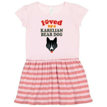 

Inktastic Karelian Bear Dog Lover Gift Toddler Girl Dress