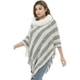 thumbnail image 2 of ZhangBaoLin Women Shawl Wrap Cardigan Knit Poncho Cape Sweater Coat Fashion Wool Neck Tassels Knitwear, 2 of 6