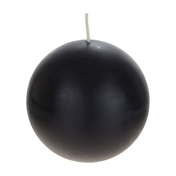 Mega Candles Unscented Black Ball Candle | Hand Poured Premium Wax Candles 4" Diameter | For Home Décor, Wedding Receptions, Baby Showers, Birthdays, Celebrations, Party Favors & More