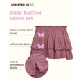thumbnail image 2 of One Step Up Girls Scooter Skirts - 2 Pack Soft Breathable Pull-On Ruffled Skirts for Girls, 2 of 7