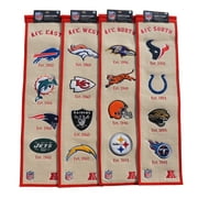 Complete Set of 4 AFC Conference / Division Banners - All 16 Teams Logo