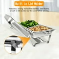 TUOKE Chafing Dish Buffet Set 4 Pack 8QT Half Pan Stainless Steel Food
