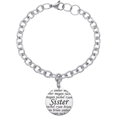 Personalized Planet Sister Stainless Steel Name Bracelet