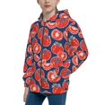 thumbnail image 2 of Kdxio Hand Drawn Tomatoes Pattern Kids Boys Girls Zip Up Hoodie 3D Printed Hooded Sweatshirt Hoody Coat with Pocket 7-12 Y-Small, 2 of 6