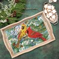 thumbnail image 4 of Bandeja Plato Cena Con Pintura Diamantes Comedor Navidad, 4 of 9