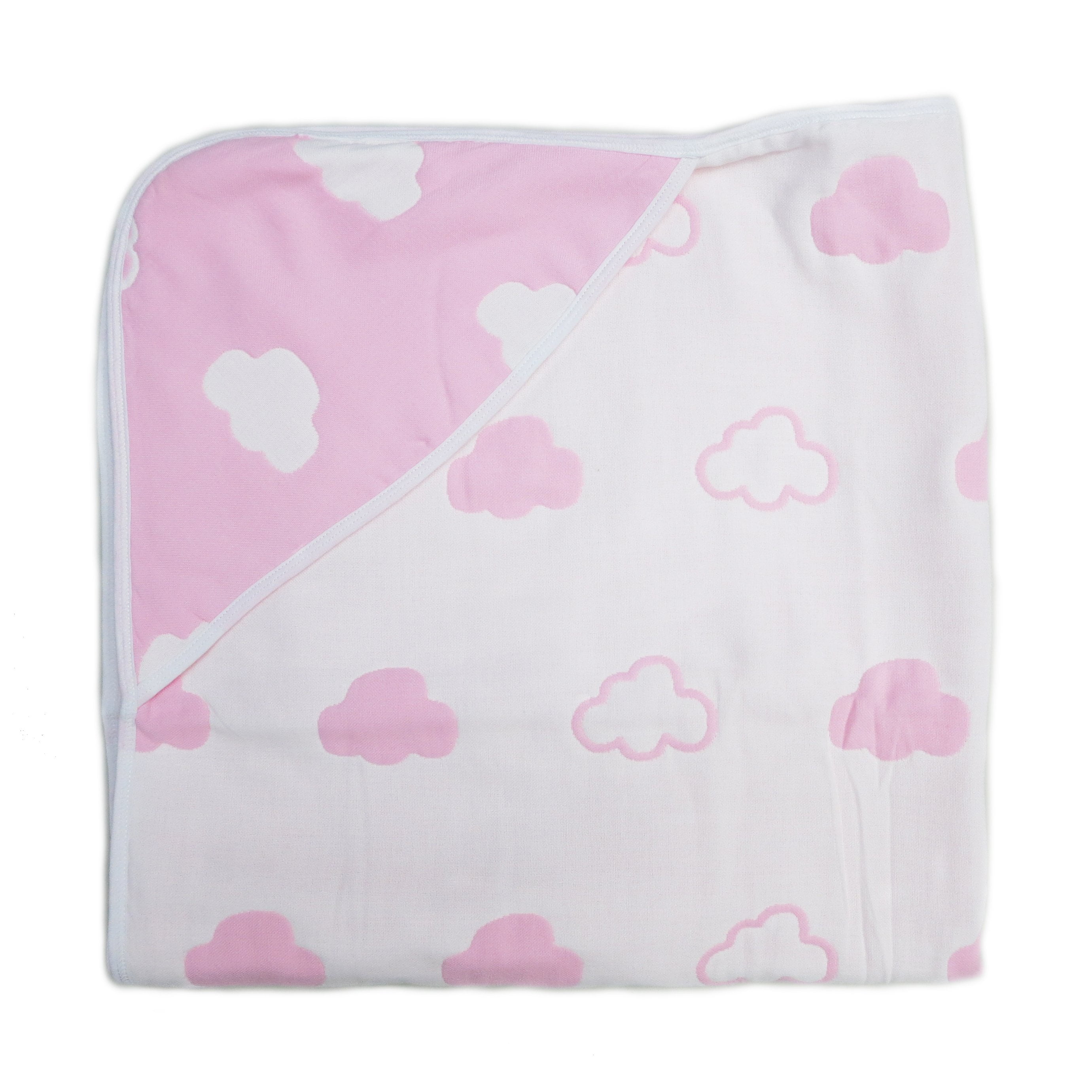 Wenchoice Pink Cloud Cotton Lightweight Baby Blanket 32X32 Girl'S New