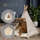 thumbnail image 2 of Tipi para mascotas OASTLÉ para perros y gatos, de tamaño pequeño a mediano, con cojín, 2 of 7