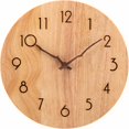 thumbnail image 1 of Reloj de pared de madera, reloj de pared de diseño moderno de 30 cm, reloj de pared gigante silencioso, reloj de pared vintage, decoración para sala de estar, dormitorio, hogar, oficina, cocina, 1 of 5