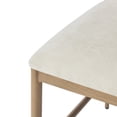 thumbnail image 6 of Christopher Knight Home Farmhouse Dining Chairs, Upholstered Seat with Rattan Backrest, Iron Frame, Brown+Beige, Set of 2, 6 of 10