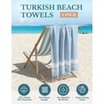 thumbnail image 5 of Casa Platino Beach Towels 2 Pack, Lightweight & Sand Free, Quick Dry Cotton Towels for Poolside, Travel & Summer Beach Fun – Sky Blue, 5 of 9